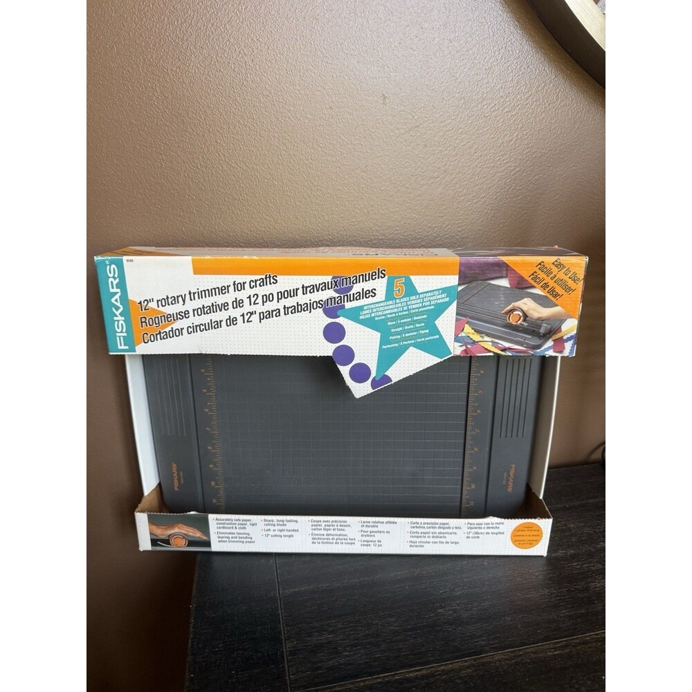 Fiskars 9580 12” Rotary Paper Trimmer Cutter Scrapbooking Crafts Vintage